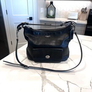 Coach Black Leather Hobo/Crossbody